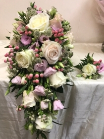 Lilac and White Downshower Bouquet